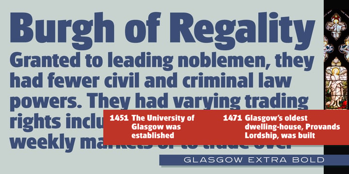 Glasgow Pro Font Poster 1