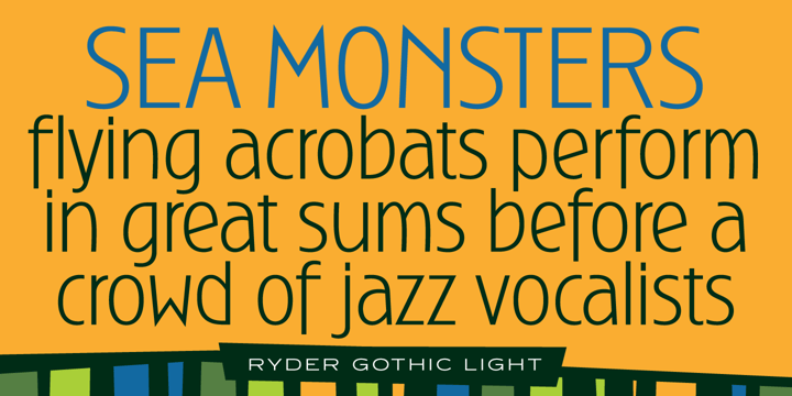 Ryder Gothic Pro Font Poster 4