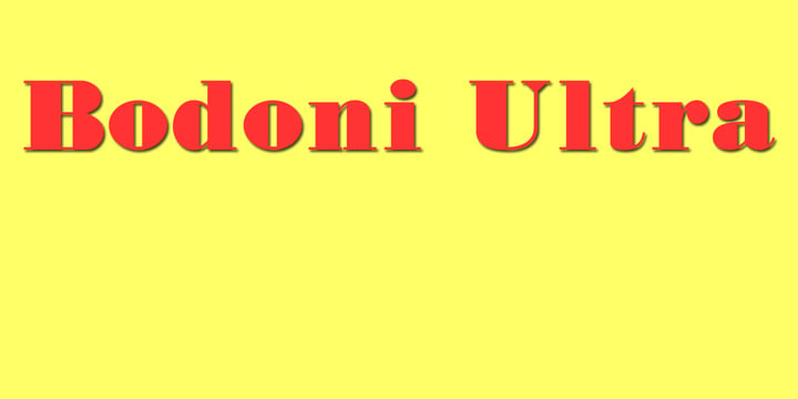 Bodoni Ultra Font Poster 3