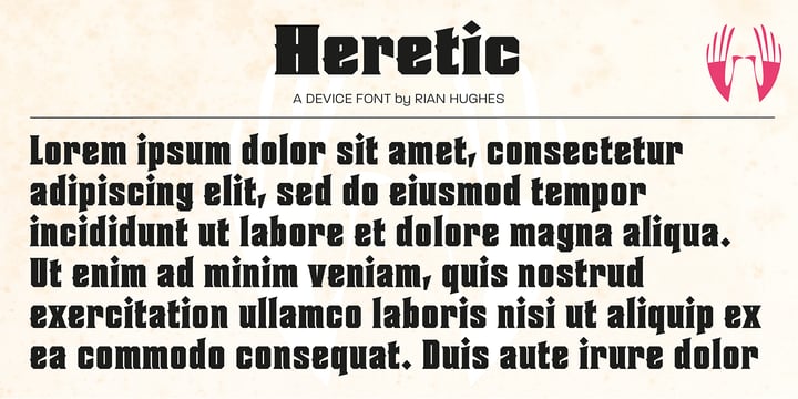 Heretic Font Poster 3
