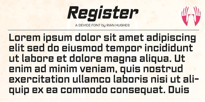 Register Font Poster 5