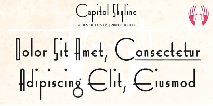 Capitol Skyline Font Poster 2