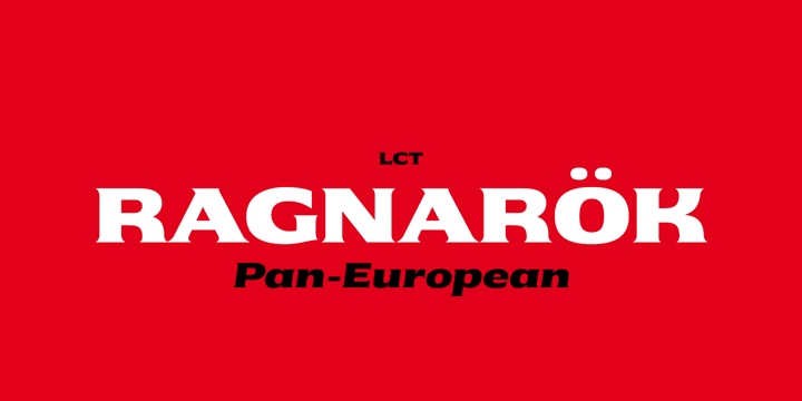 LCT Ragnarök PE Font Poster 1