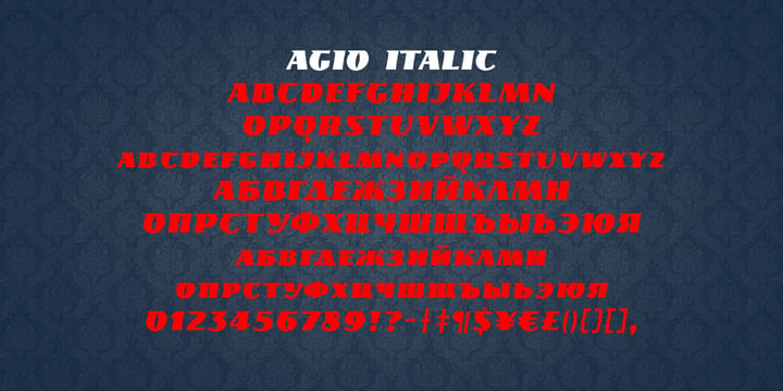 Agio Font Poster 3