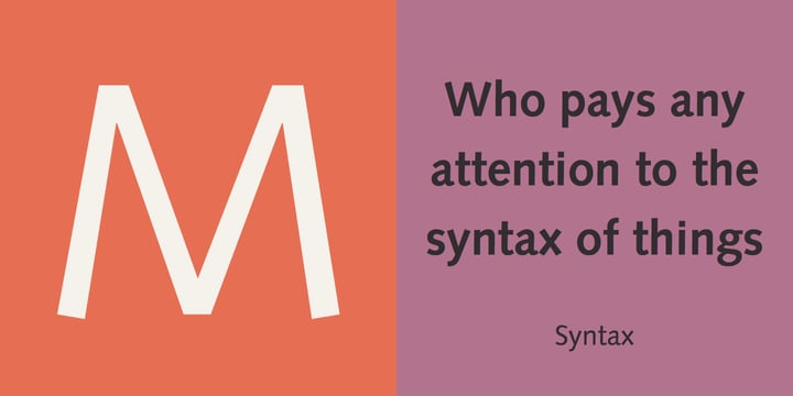 Syntax Font Poster 1