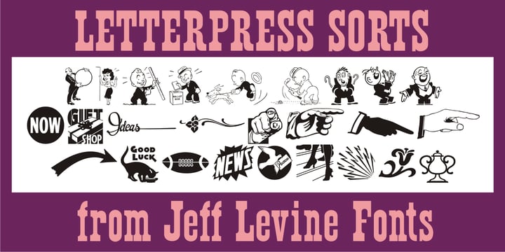 Letterpress Sorts JNL Font Poster 1