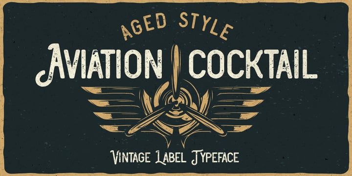 Aviation Cocktail Font Poster 6