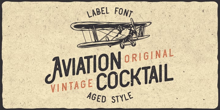Aviation Cocktail Font Poster 8