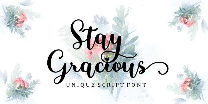 Stay Gracious Font Poster 1