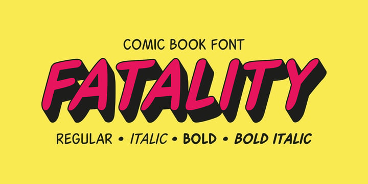 Fatality Font Poster 2