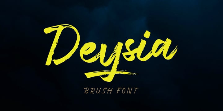 Deysia Brush Font Poster 1