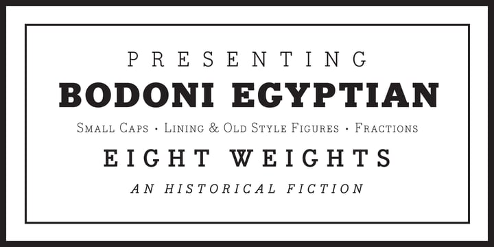 Bodoni Egyptian Pro Font Poster 1
