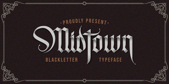 Midtown Black Font Poster 1