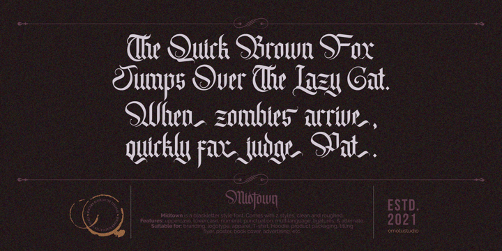 Midtown Black Font Poster 8