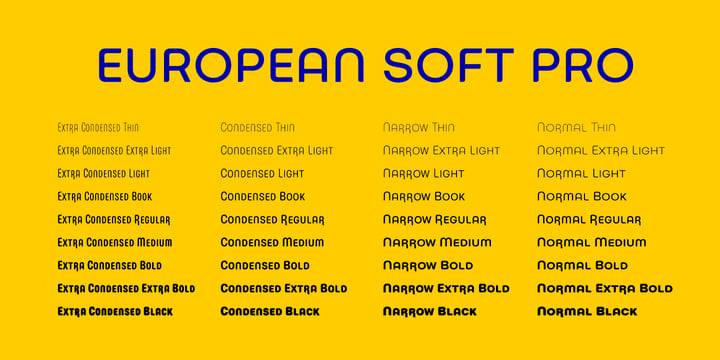 European Soft Pro Font Poster 7