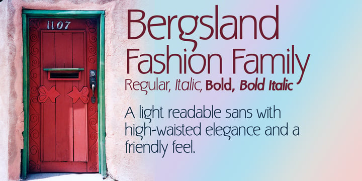 Bergsland Fashion Font Poster 2
