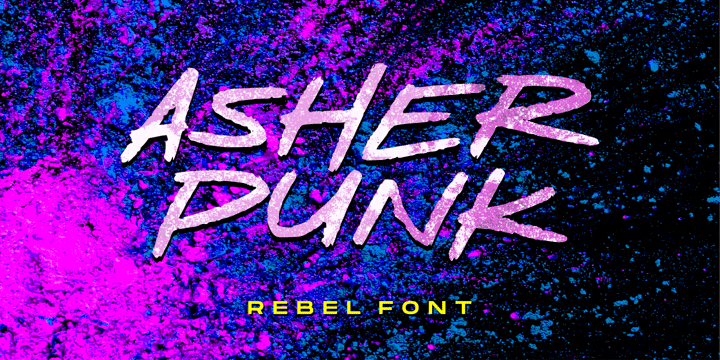 Asher Punk Font Poster 1