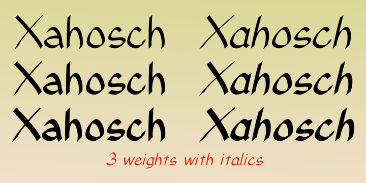 Xahosch Font Poster 3