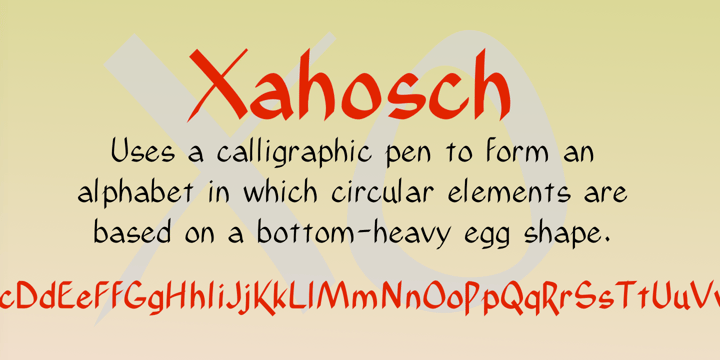 Xahosch Font Poster 2