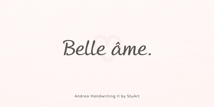 Andrea Handwriting II Font Poster 3