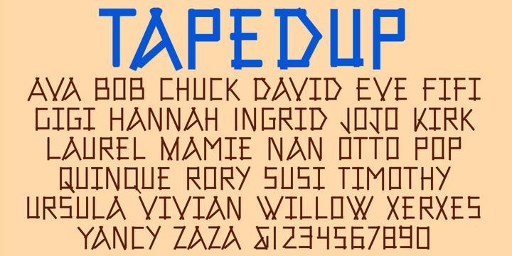 TapedUp Font Poster 3