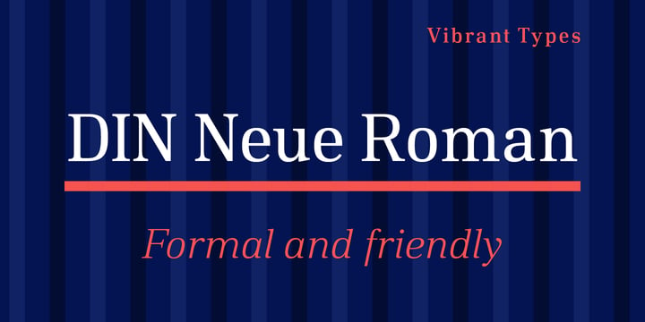 DIN Neue Roman Font Poster 1