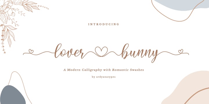 Lover Bunny Font Poster 1