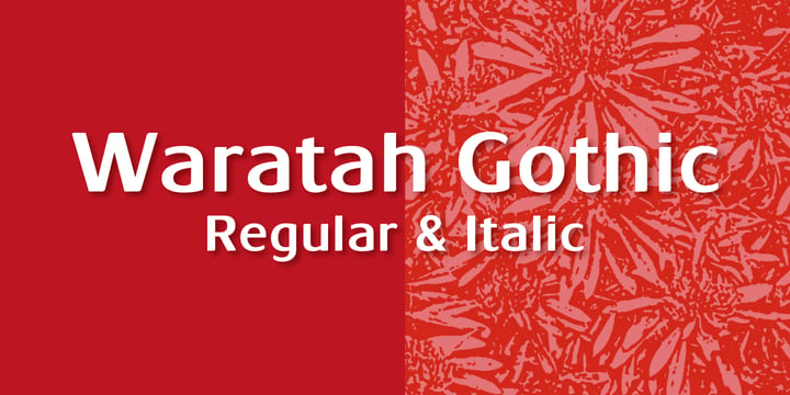Waratah Gothic Font Poster 1