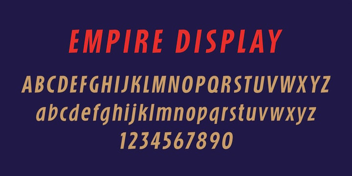 Empire Display Font Poster 2
