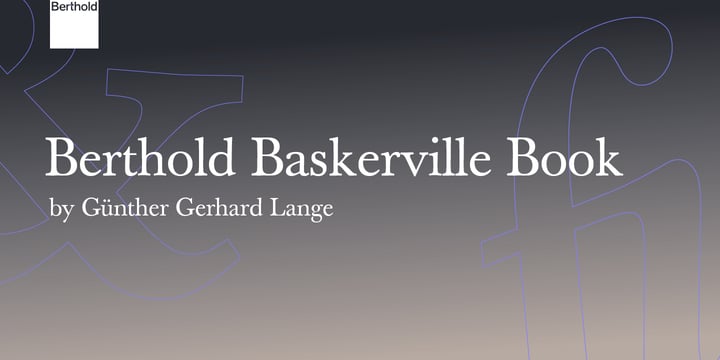 Berthold Baskerville Book Font Poster 1