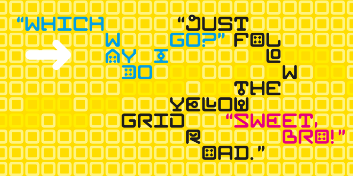 Ulga Grid Rounded Font Poster 3