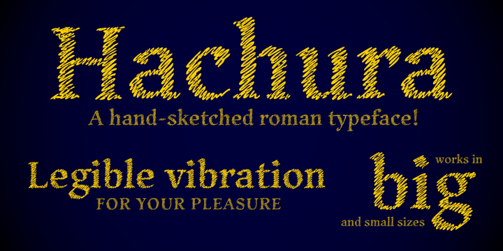 Hachura Font Poster 1
