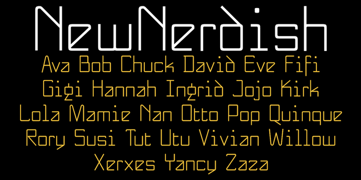 NewNerdish Font Poster 5