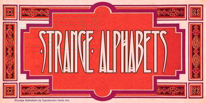 strange text font
