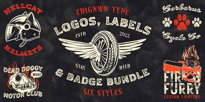 Custom, Typography Badge