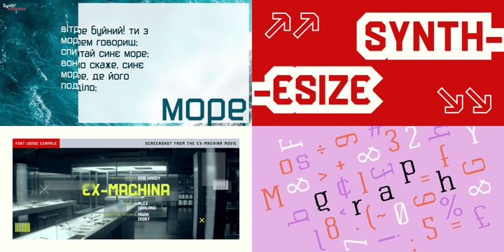 Futuristic fonts Font Poster 4