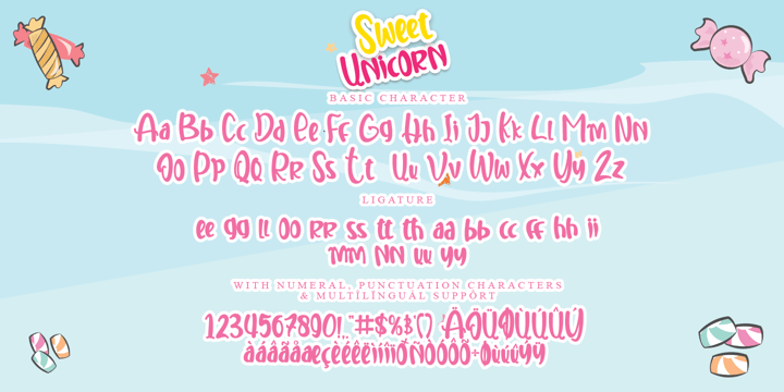 Sweet Unicorn Font Poster 6
