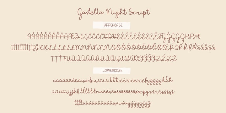Gastella Night Font Poster 12