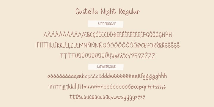 Gastella Night Font Poster 11