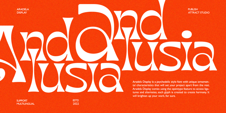 Aradela Display Font Poster 3