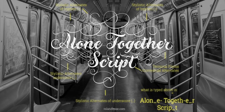 Alone Together Script Font Poster 3