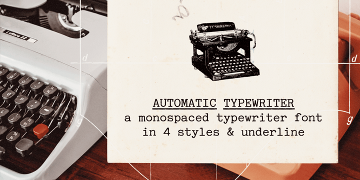 Automatic Typewriter Font Poster 1