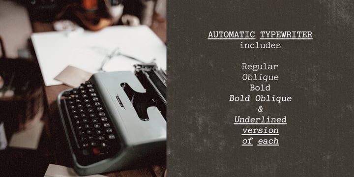 Automatic Typewriter Font Poster 7