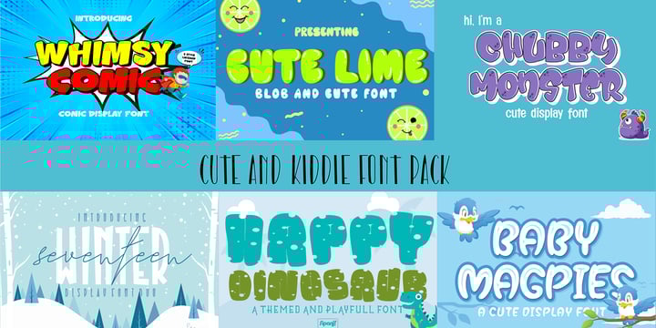 Cute and Kiddie Font Pack Font Poster 1