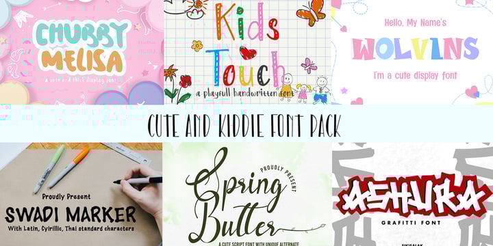 Cute and Kiddie Font Pack Font Poster 2