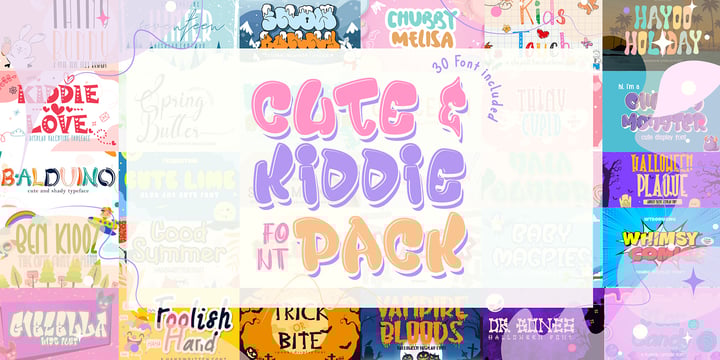 Cute and Kiddie Font Pack Font Poster 6