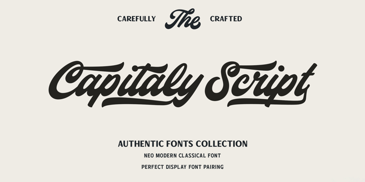 Capitaly Script Font Poster 1