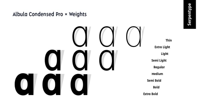 Albula Condensed Pro Font Poster 3
