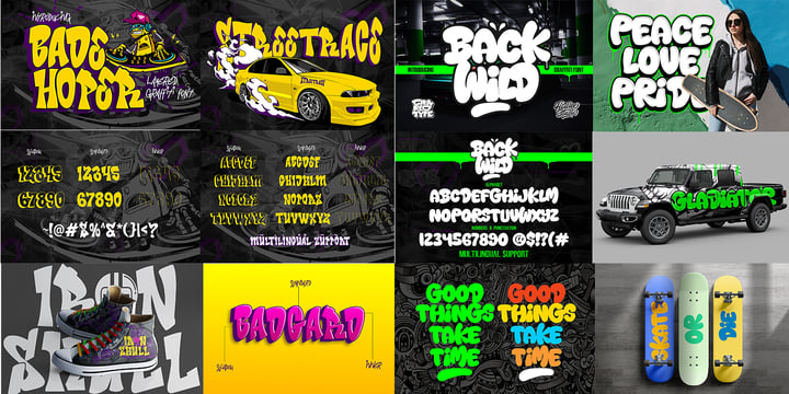 Street Graffiti Font Bundle Font Poster 2