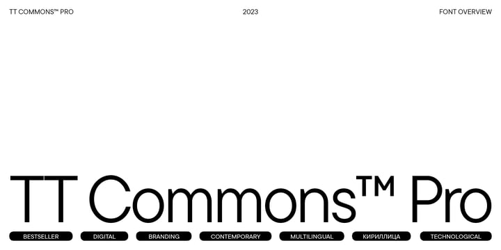 TT Commons Pro Font Poster 1